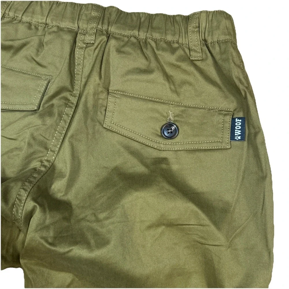 Woof Pants Men's XS Khaki Green Mesh Lined Commando Chino Elastic Stretch - Picture 5 of 12